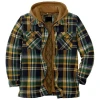 This is a popular men's clothing for autumn and winter in Europe and America, featuring a thick cotton-padded jacket with a checkered pattern, long sleeves and a loose hooded jacket Item Picture